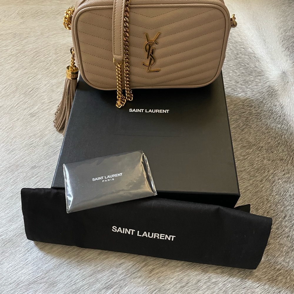 LOU MINI BAG IN QUILTED GRAIN DE POUDRE EMBOSSED LEATHER